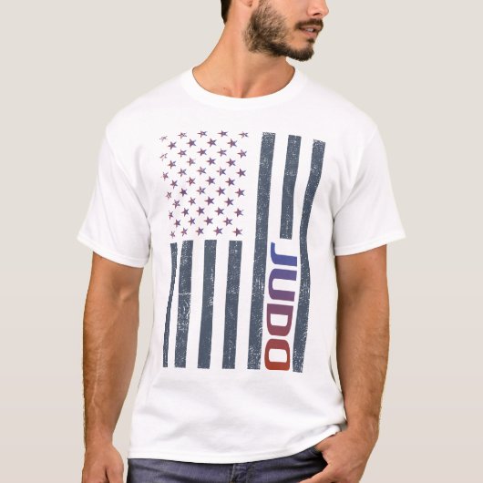 Amerikaanse Vlag Judo T-shirt (Voorkant)