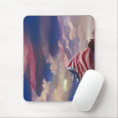 Amerikaanse vlag Juli 4 Memorial Day abstracte dig Muismat (Met muis)