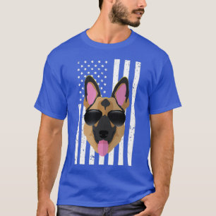 Amerikaanse vlag K9 Gift Police Dog German Shepher T-shirt