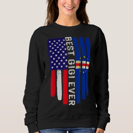 Amerikaanse vlag & Kaapverdische vlag beste Gigi o Trui (Voorkant)