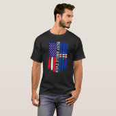 Amerikaanse vlag & Kaapverdische vlag beste oom oo T-shirt (Voorkant volledig)