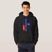 Amerikaanse vlag & Kaapverdische vlag Beste vriend Hoodie (Voorkant volledig)