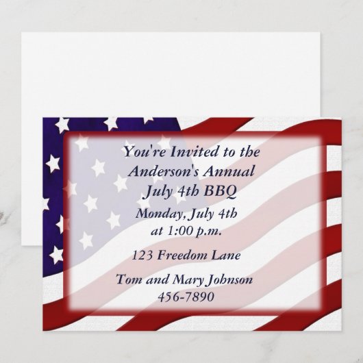 Amerikaanse vlag kaart (Voorkant / Achterkant)