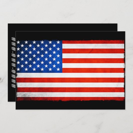 Amerikaanse Vlag Kaart (Voorkant / Achterkant)