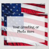 Amerikaanse vlag kaart (Voorkant / Achterkant)