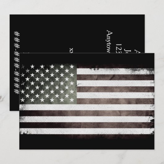 Amerikaanse Vlag Kaart (Voorkant / Achterkant)