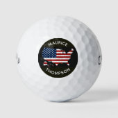Amerikaanse vlag kaart Custom Patriotic Golfballen (Voorkant)