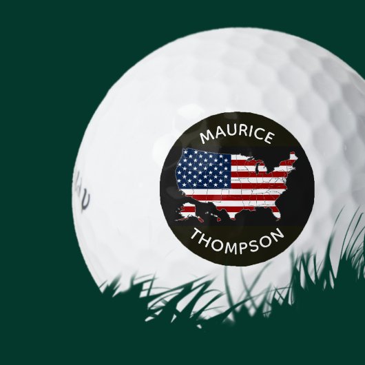 Amerikaanse vlag kaart Custom Patriotic Golfballen