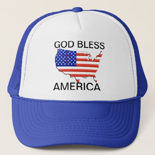 AMERIKAANSE VLAG/KAART-PET TRUCKER PET (Voorkant)