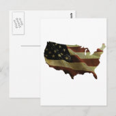 Amerikaanse vlag/kaartgeschenken, voeg uw achtergr briefkaart (Voorkant / Achterkant)