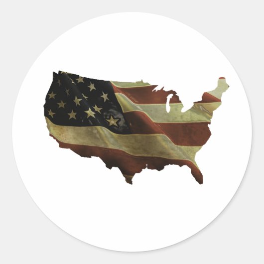 Amerikaanse vlag/kaartgeschenken, voeg uw achtergr ronde sticker (Voorkant)