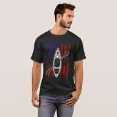 Amerikaanse vlag kajak kajak kanoën t-shirt (Voorkant volledig)