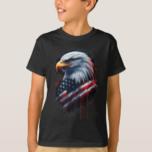 Amerikaanse vlag Kale Adelaar 4 juli Patriottische T-shirt