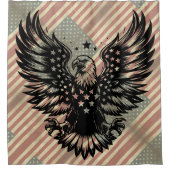 Amerikaanse Vlag Kale Adelaar Amerika Douchegordij Douchegordijn (Voorkant)