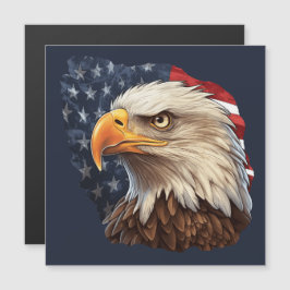 Amerikaanse vlag kale adelaar magneet
