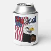 Amerikaanse vlag kale adelaar: 'Murica! grappig Blikjeskoeler (Blikje Achterkant)