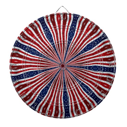 Amerikaanse vlag Kaleidoscoop Abstract 2 Dartbord (Voorkant)