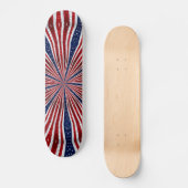 Amerikaanse vlag Kaleidoscoop Abstract 2 Persoonlijk Skateboard (Voorkant)