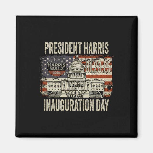 Amerikaanse vlag Kamala Harris President Inaugurat Magneet (Voorkant)