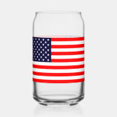 Amerikaanse Vlag Kan Glas Enkel of Glazen Set (Achterkant)