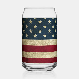 Amerikaanse vlag kan glas of een enkele bril inste