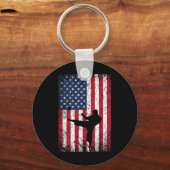 Amerikaanse vlag Karate 4 juli Marti Sleutelhanger (Voorkant)