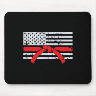 Amerikaanse Vlag Karate Cadeau Tae Kwon Do Vechter Muismat