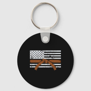 Amerikaanse Vlag Karate Cadeau Tae Kwon Do Vechter Sleutelhanger