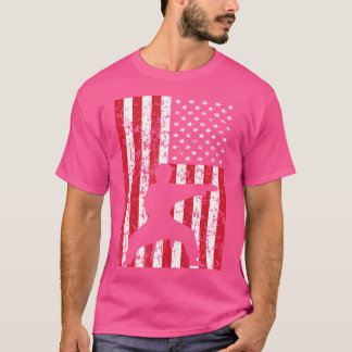 Amerikaanse vlag karate t-shirt