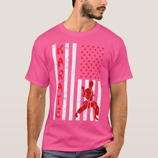Amerikaanse vlag Karate T-shirt (Voorkant)
