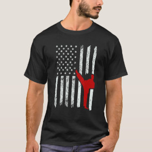 Amerikaanse Vlag Karate Vechters T-shirt