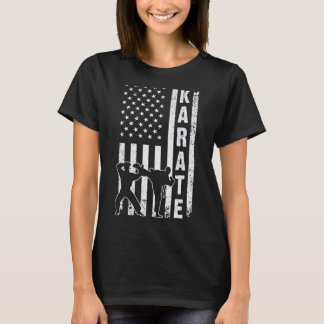 Amerikaanse Vlag Karate Voor Mannen Vrouwen Karate T-shirt