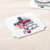 Amerikaanse vlag kartonnen onderzetters (Gekanteld)