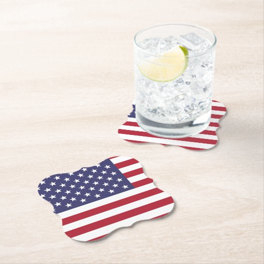 Amerikaanse vlag kartonnen onderzetters (Insitu)