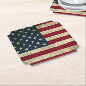 Amerikaanse vlag kartonnen onderzetters (Gekanteld)