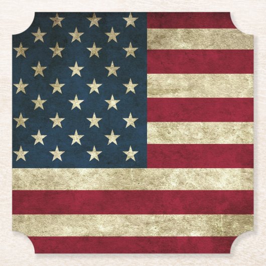 Amerikaanse vlag kartonnen onderzetters (Voorkant)