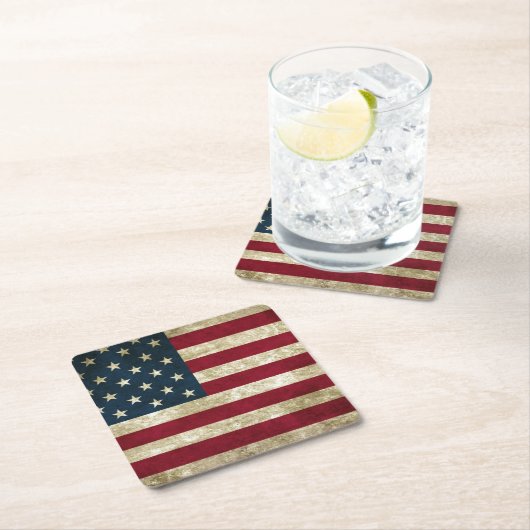Amerikaanse vlag kartonnen onderzetters (Insitu)