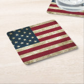 Amerikaanse vlag kartonnen onderzetters (Schuin)