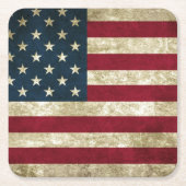 Amerikaanse vlag kartonnen onderzetters (Voorkant)