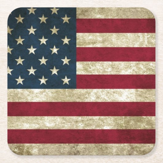 Amerikaanse vlag kartonnen onderzetters (Voorkant)