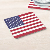 Amerikaanse vlag kartonnen onderzetters (Schuin)