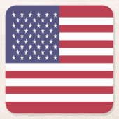Amerikaanse vlag kartonnen onderzetters (Voorkant)