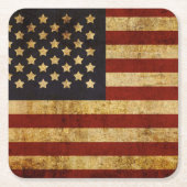  Amerikaanse vlag Kartonnen Onderzetters (Voorkant)