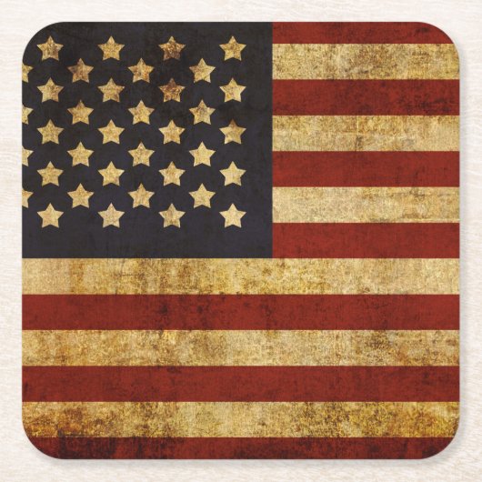  Amerikaanse vlag Kartonnen Onderzetters (Voorkant)