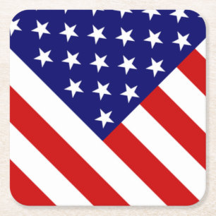 Amerikaanse vlag kartonnen onderzetters