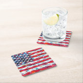Amerikaanse vlag kartonnen onderzetters (Insitu)