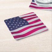Amerikaanse vlag kartonnen onderzetters (Schuin)