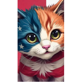 Amerikaanse Vlag Kat  Case-Mate iPhone 14 Pro Max Hoesje