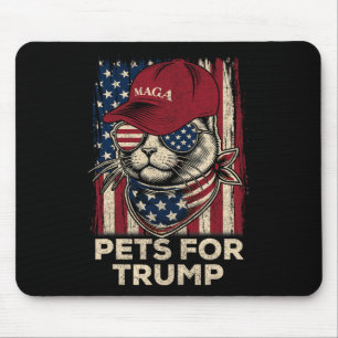 Amerikaanse vlag kat leeft probleem Trump 2024 Muismat