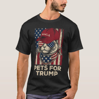 Amerikaanse vlag kat leeft probleem Trump 2024 T-shirt